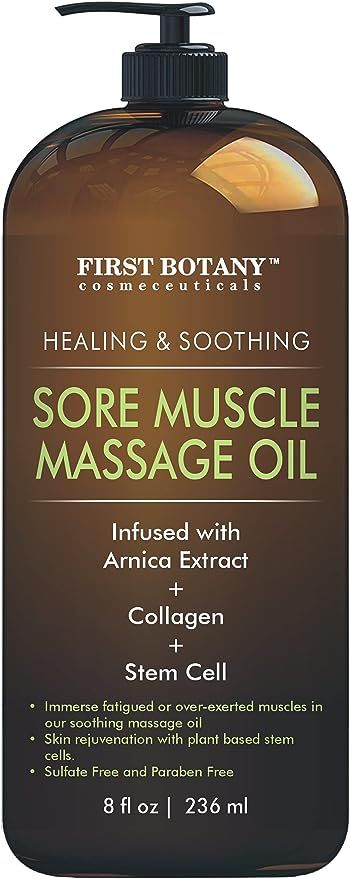 Arnica Sore Muscle Massage Oil - for Massage Therapy & Best Natural Therapy Oil with Lavender, Mi... | Amazon (US)