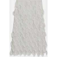 Zara - Zw Collection Beaded Midi Skirt - Light Gray - L - Woman | Zara US