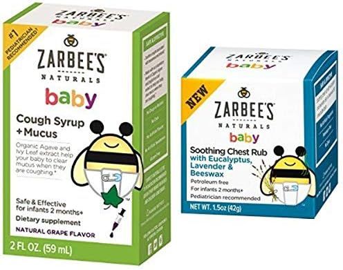 Baby Cough Syrup + Mucus and Baby Soothing Chest Rub Bundle | Amazon (US)
