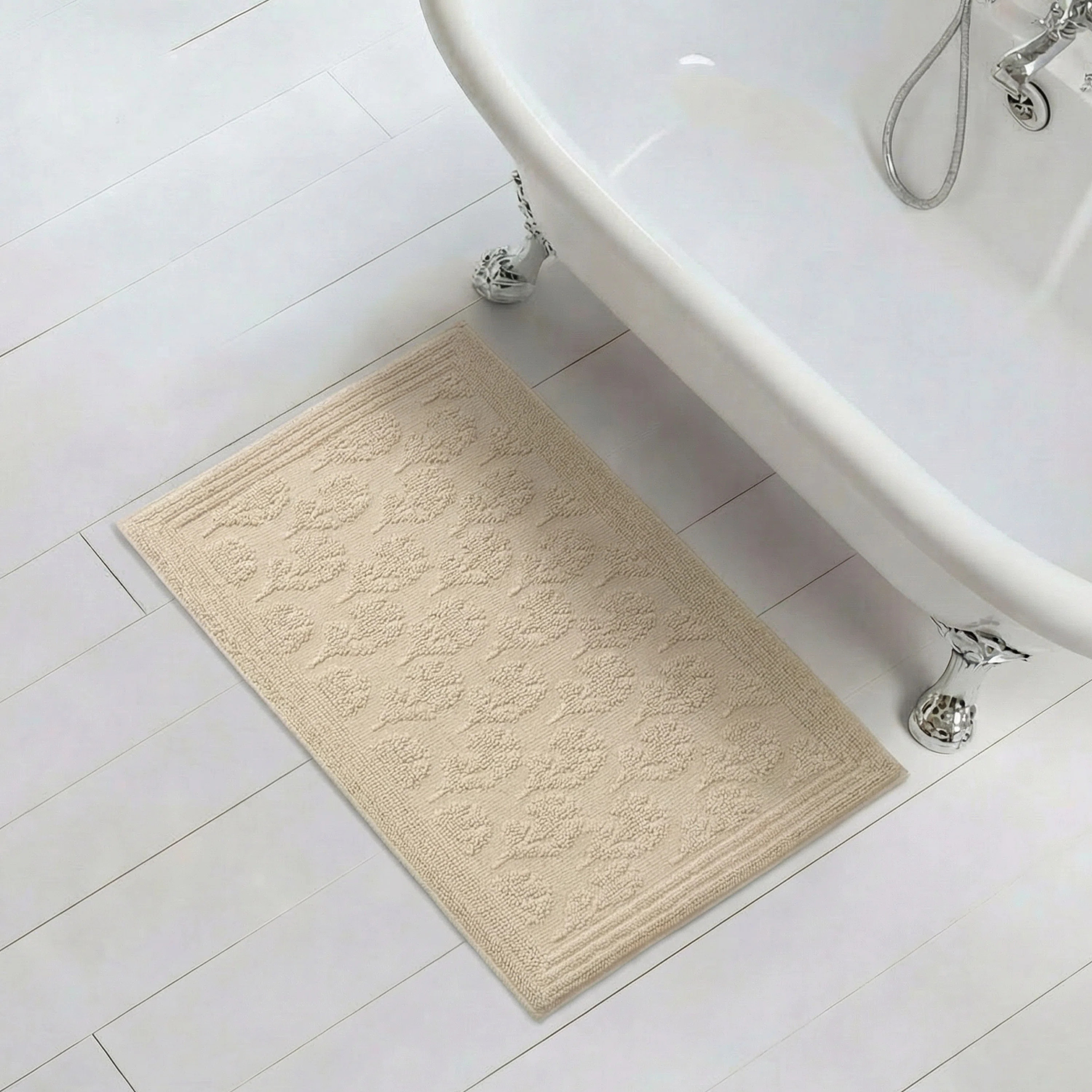 Laura Ashley Beaded Skid-Resistant Memory Foam 1-Piece  Bath Mat | Wayfair North America