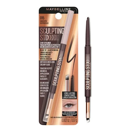 Maybelline Sculpting Stix 2-in-1 Eyeliner, Smooth Espresso, 0.002 oz | Walmart (US)