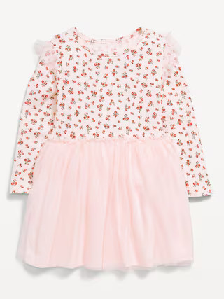 Long-Sleeve Fit and Flare Tutu Dress for Toddler Girls | Old Navy (US)