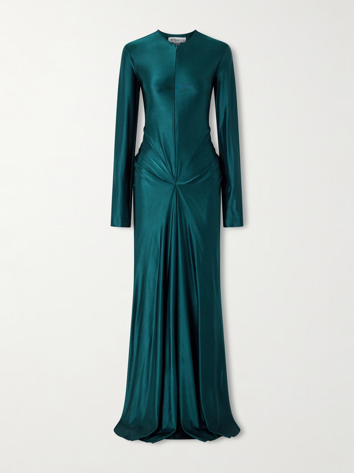 Victoria Beckham - Gathered Satin Gown - Blue | NET-A-PORTER (US)