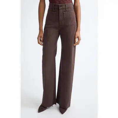 Veronica Beard Grant High Waist Wide Leg Jeans in Espresso at Nordstrom, Size 29 | Nordstrom