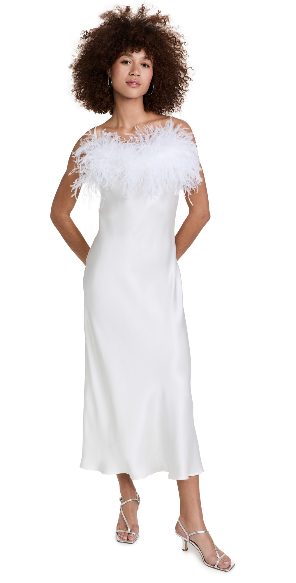 Sleeper Boheme Slip Dress with Feathers | Shopbop