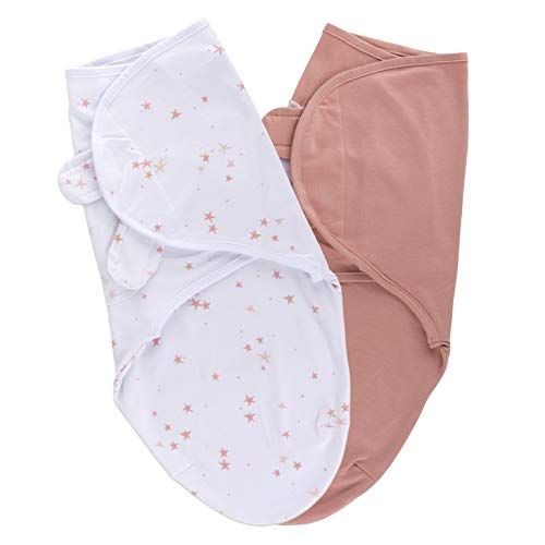 Ely's & Co. Swaddleez Adjustable Baby Swaddle Wrap 2-Pack - 100% Cotton for Baby Girl from 0-3 Mo... | Amazon (US)