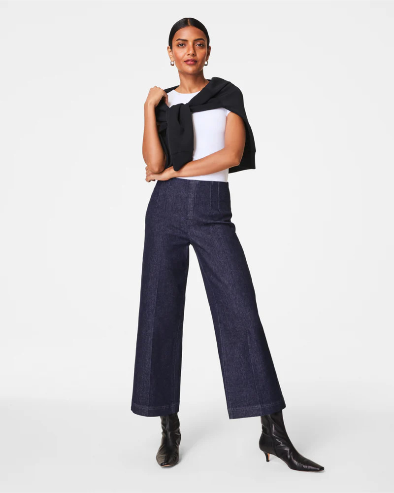 Zero Waistband Cropped Wide Leg Jeans | Spanx
