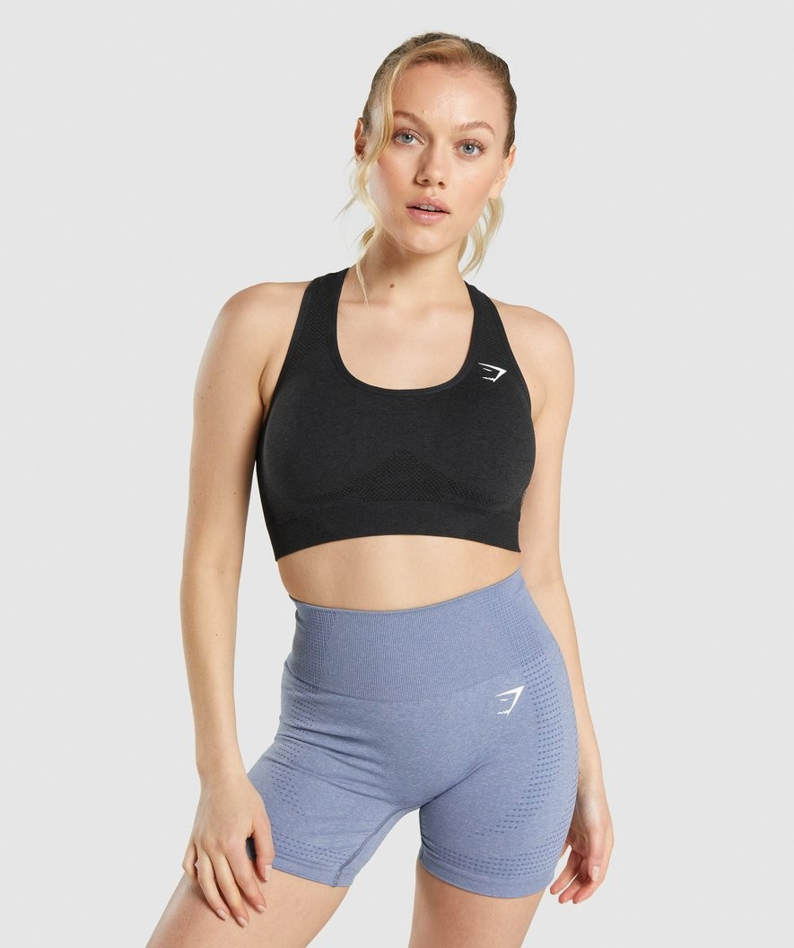 Gymshark Vital Seamless 2.0 Sports Bra - Black Marl | Gymshark (Global)
