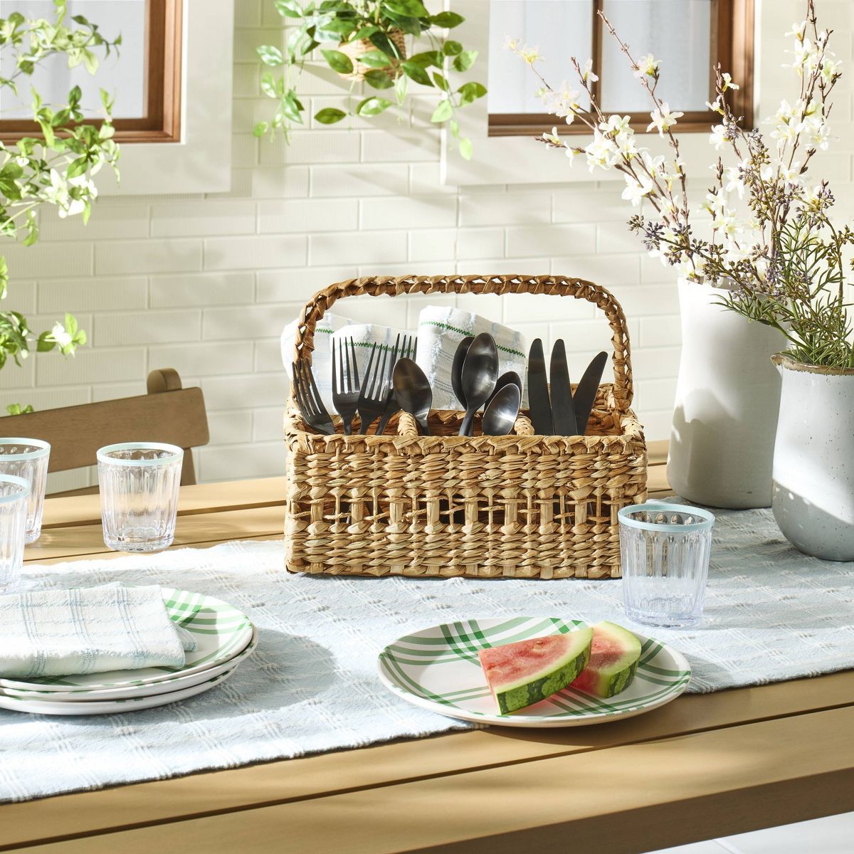 Natural Woven Utensil Caddy - Hearth & Hand™ with Magnolia | Target