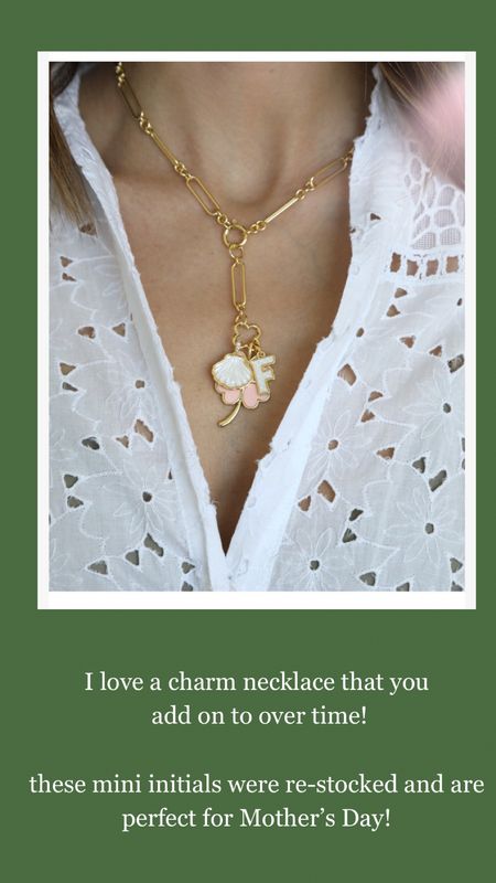 I love charm necklaces and adding special pieces to them over time. These mini initials are so cute and would make a great Mother’s Day gift!

#LTKfamily #LTKSeasonal #LTKstyletip