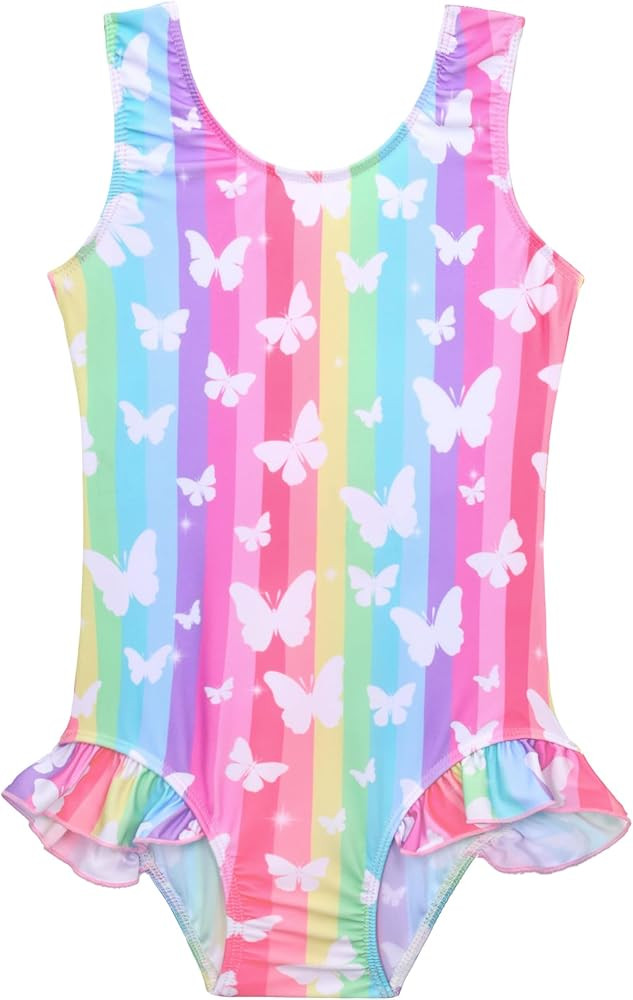 Snowheart Girls Bathing Suit Toddler Swimsuit Girl Hawaiian Floral Ruffle One-Piece Breathable Sw... | Amazon (US)