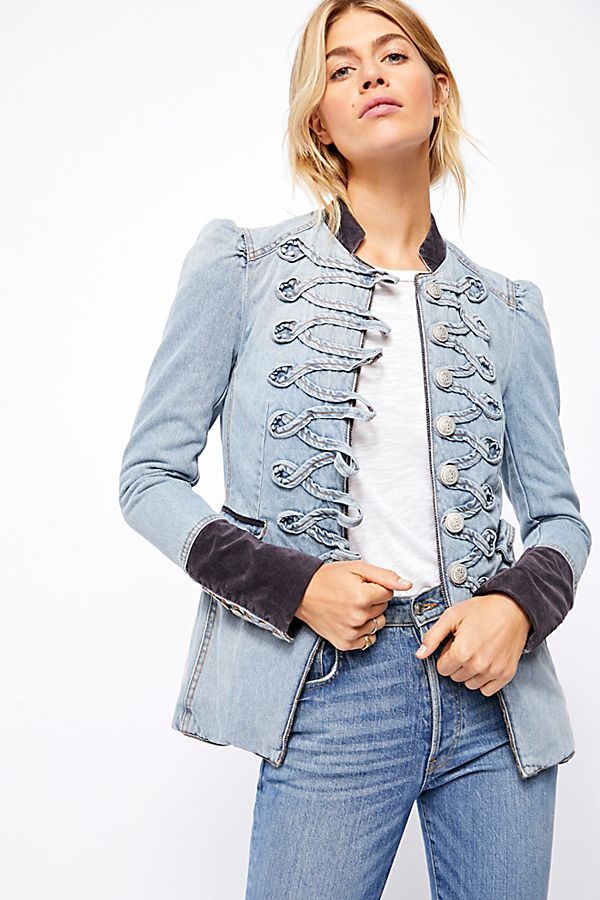 Denim Seamed And Structured Jacket | Free People (Global - UK&FR Excluded)