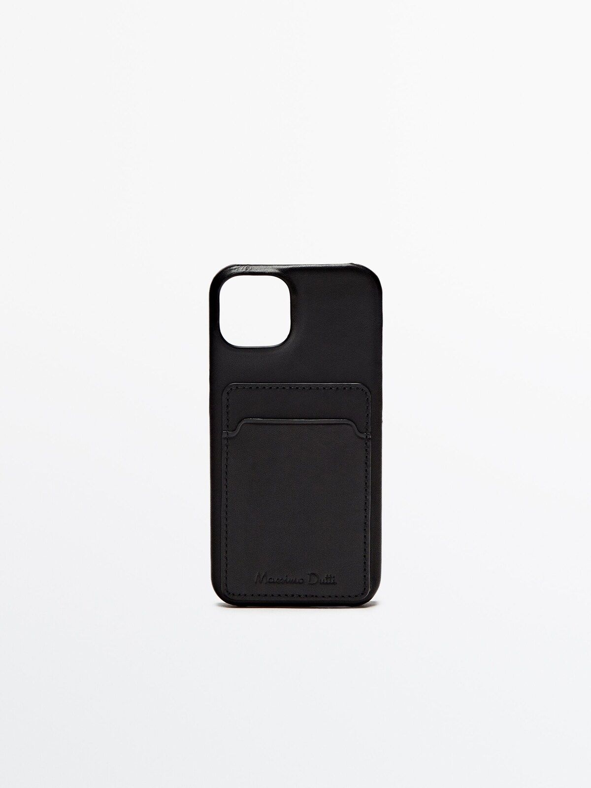 Leather iPhone 14 case with card slot | Massimo Dutti (US)