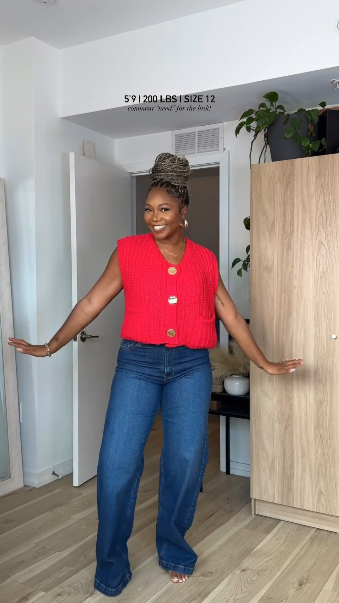 LOVE these knit sweater vests. So many different ways to wear them!! I am 5’9 200lbs wearing a size large in the vest in the pants I am wearing a TALL size 31 and they are like the perfect snug but if you want more room go to a 32! THEY ARE 40% at check out! Has an inseam of 34

#LTKmidsize #LTKstyletip #LTKfindsunder50