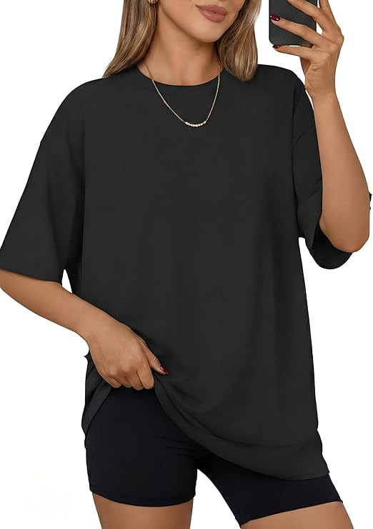 GAYHAY Oversized Tshirts for Women - Spring Summer Tops Short Sleeve Tee Shirts Crew Neck Fashion... | Amazon (US)