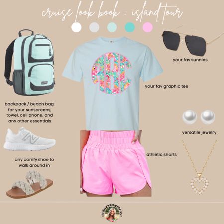 CRUISE LOOKS
love this island tour look, so cute and comfy!! a little more casual but still so cute!!
top is etsy
sunnies, and jewelry is amazon 
shorts are pink lily


cruise / boarding / coastal / summer / spring top / tank / blue / tropical / beach / island / amazon / pink lily / cruise ideas / cruise outfits / resort wear / vacation / spring break / cover up / bikini / swimwear / beach bag / vacation outfit / outfit inspo 

#LTKstyletip #LTKbeauty #LTKtravel
