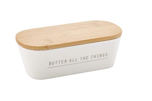 Tablecraft Butter Dish with Lid, 7.75 x 3.25 x 2.5, Melamine | Amazon (US)