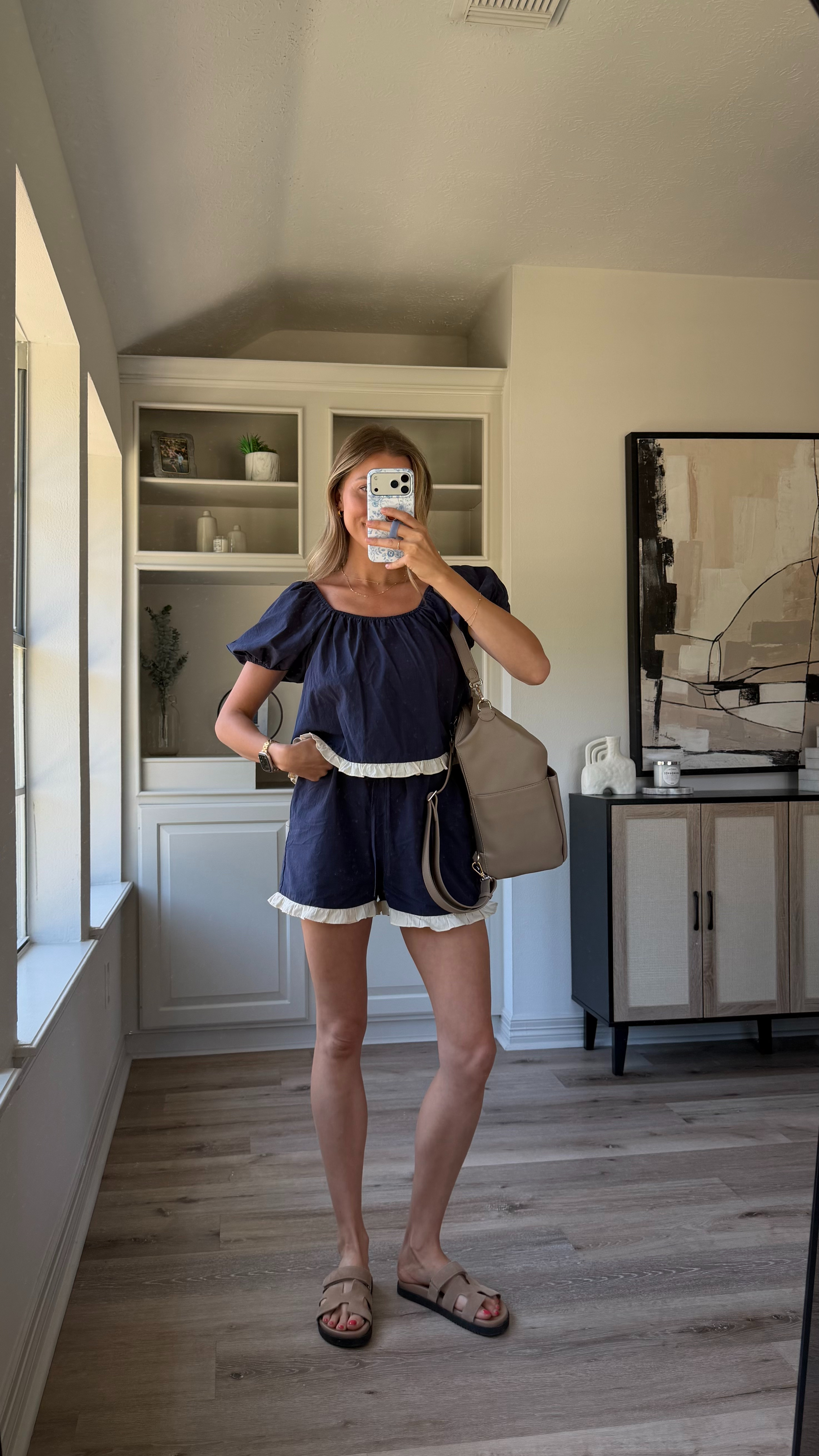 Puff sleeve summer set! wearing small 

 