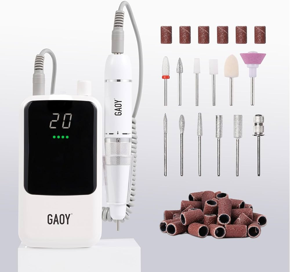 GAOY Rechargeable Cordless Nail Drill for Beginners, Electric Nail File with 12 Nail Drill Bits a... | Amazon (US)