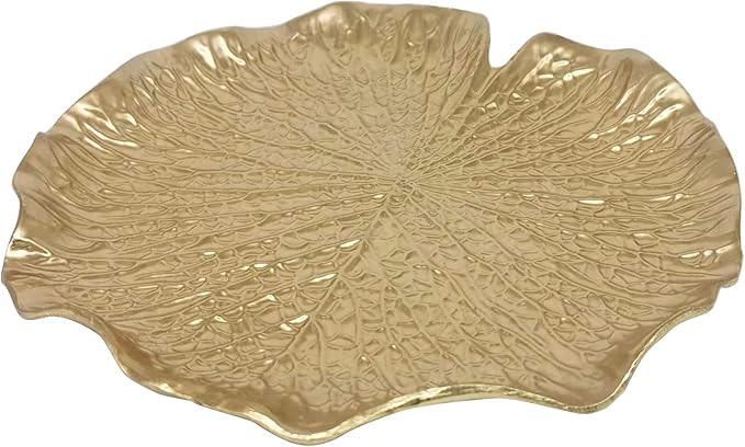 Metal Jewelry Dish, Small Leaf Shaped Ring Holder Jewelry Organizer, Trinket Dish Vanity Tray for... | Amazon (US)