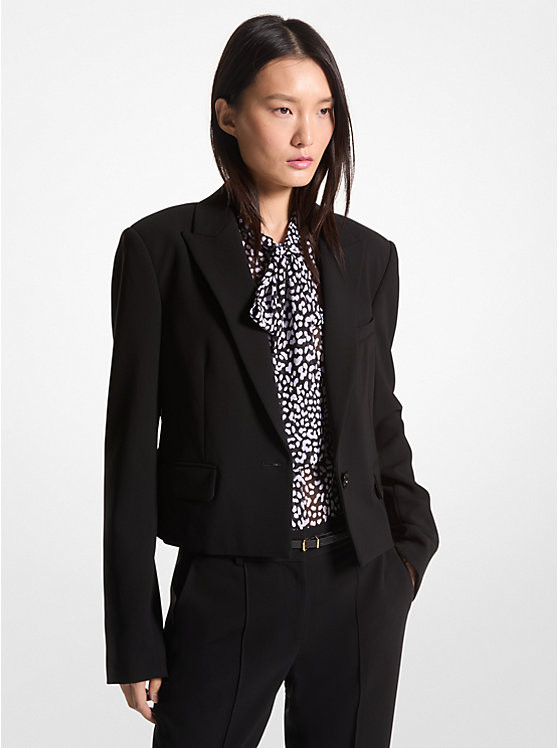 Crepe Cropped Blazer | Michael Kors US
