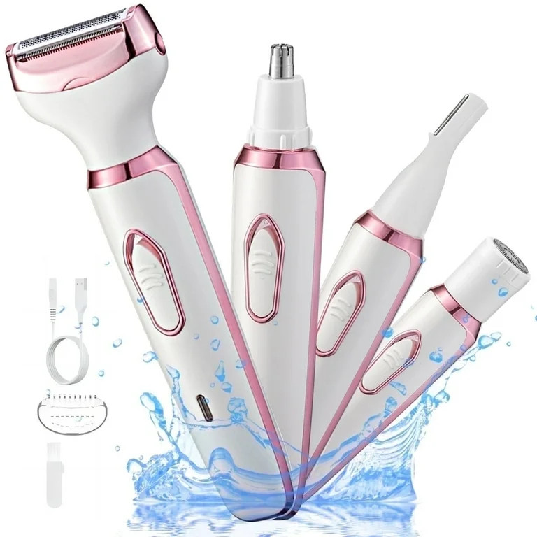 OCTMOM Electric Razor for Women, 4 in 1 Electric Shaver for Women, Electric Facial Nose Hair Eyeb... | Walmart (US)