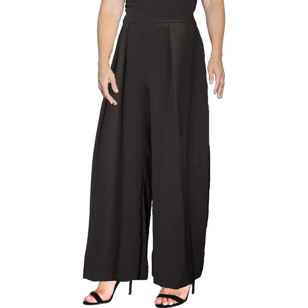 Standards & Practices High Waist Wide Leg Pants in Black at Nordstrom, Size 2X | Nordstrom