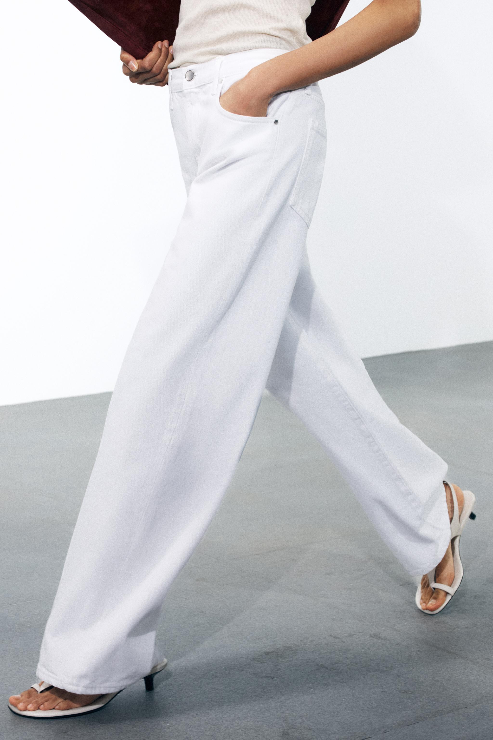 ZW COLLECTION WIDE LEG LOW-RISE JEANS | Zara US