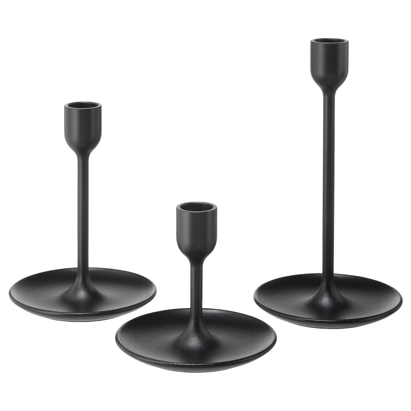 FULLTALIG Kerzenständer 3er-Set, schwarz - IKEA Deutschland | IKEA (DE)