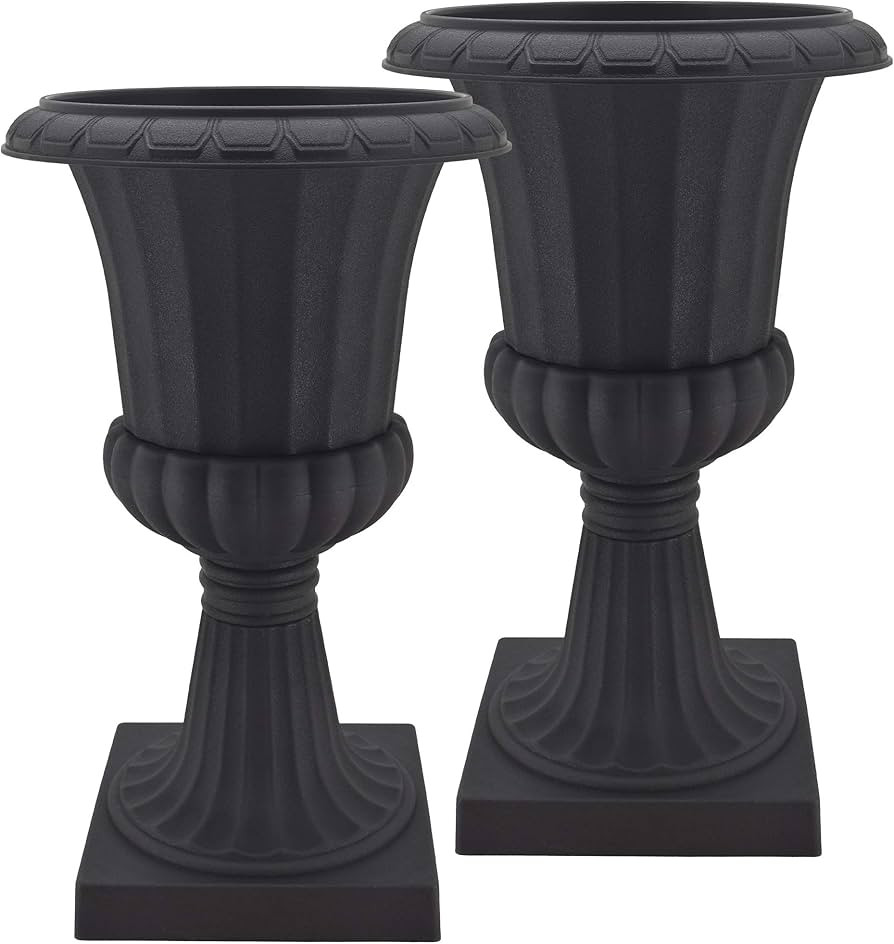PL51BK-2 Deluxe Plastic Urn(Pack of 2), Black, 16"x27" | Amazon (US)