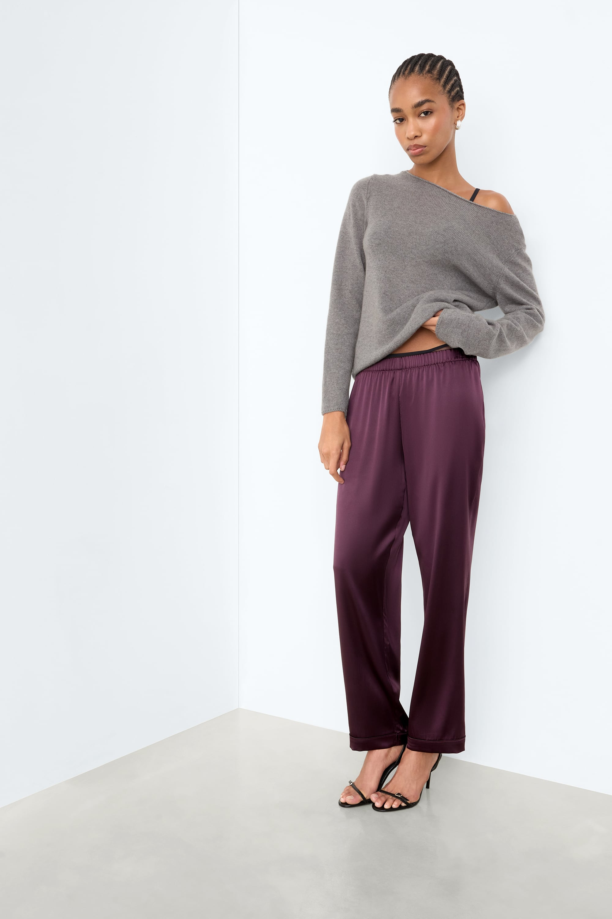 Intimissimi Full Length Silk Pants Woman Blue Size L | Intimissimi (US)
