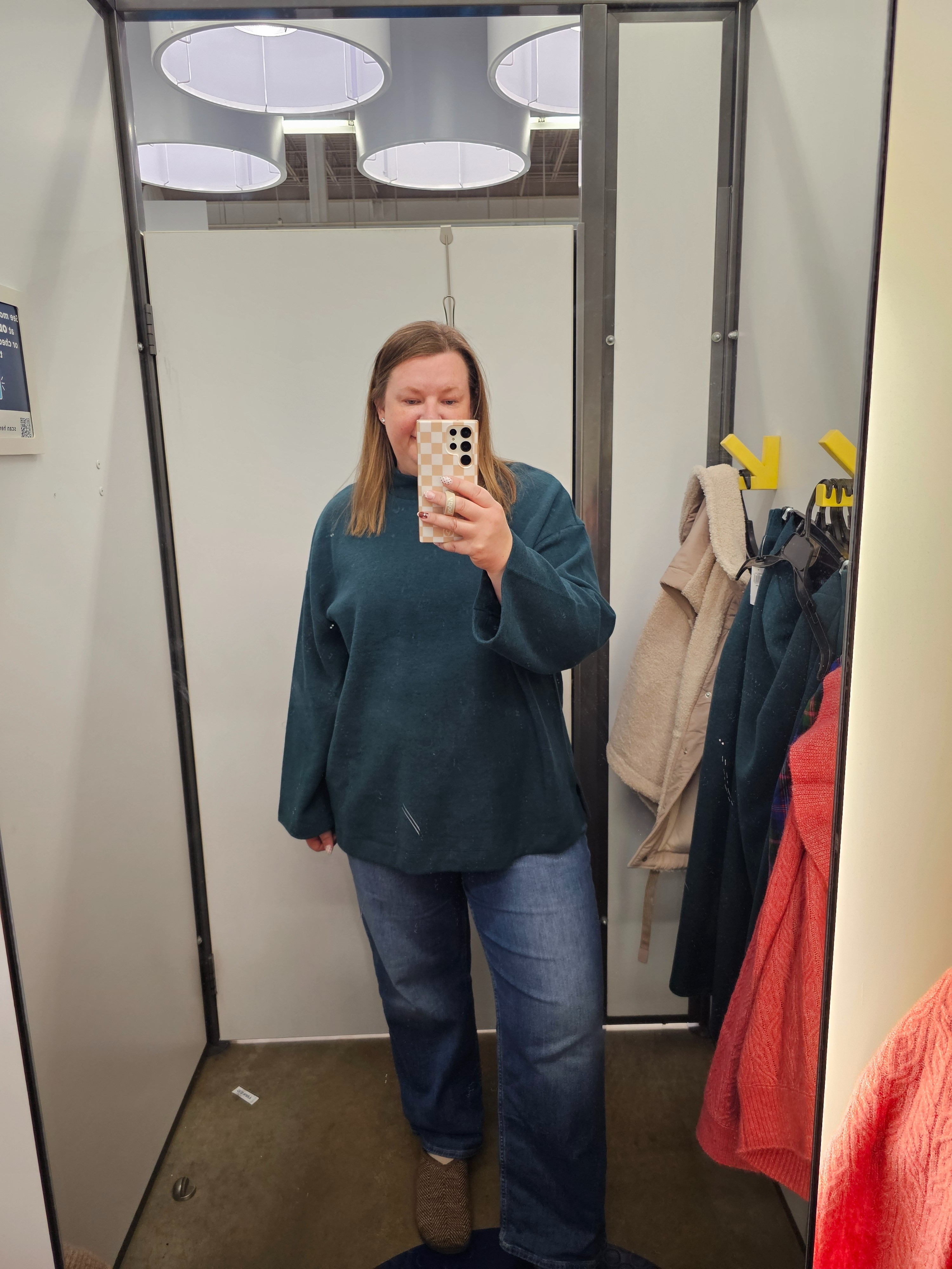 This super soft, not itchyn mock neck sweater is great on its own as a casual look.  It comes in multiple colors and has a matching skirt to elevate the look.  I am wearing an XXL here (they didnt have my size in store but I do love the oversize fit). 

#LTKCyberWeek #LTKGiftGuide #LTKHoliday