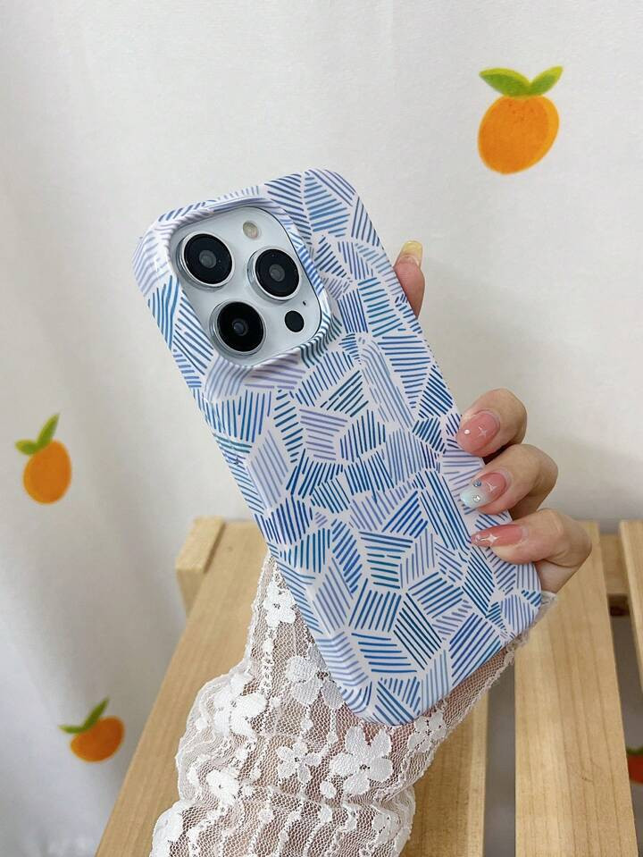 1pc Geometric Pattern PC Phone Case | SHEIN