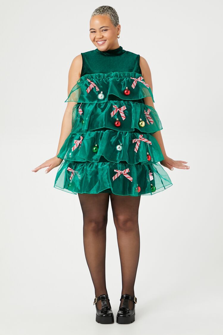 Plus Size Christmas Tree Holiday Dress | Forever 21 | Forever 21 (US)