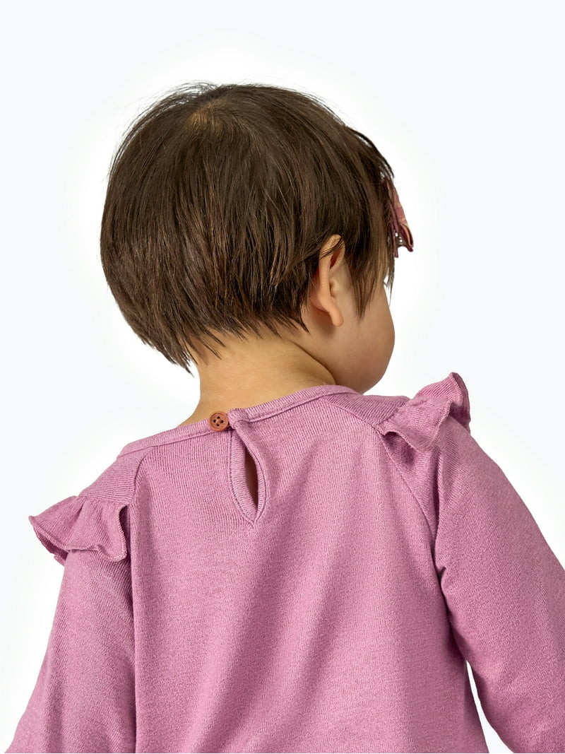 Modern Moments by Gerber Baby Girl Hacci Outfit Set With Ruffle, 2-Piece, Sizes 0/3 Months -24 Mo... | Walmart (US)