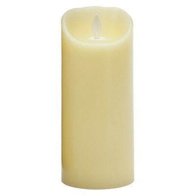 3" x 7" Unscented LED Flickering Flame Pillar Candle Cream - Threshold™ | Target
