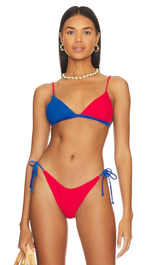 The Bralette Bikini Top in Ozzy Crimp | Revolve Clothing (Global)