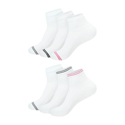 Hanes Ultimate Women's Ankle Socks, 6 Pairs, Cushioned Quarter Socks for Women, Shoe Sizes 5-9 & 8-12 | Amazon (US)