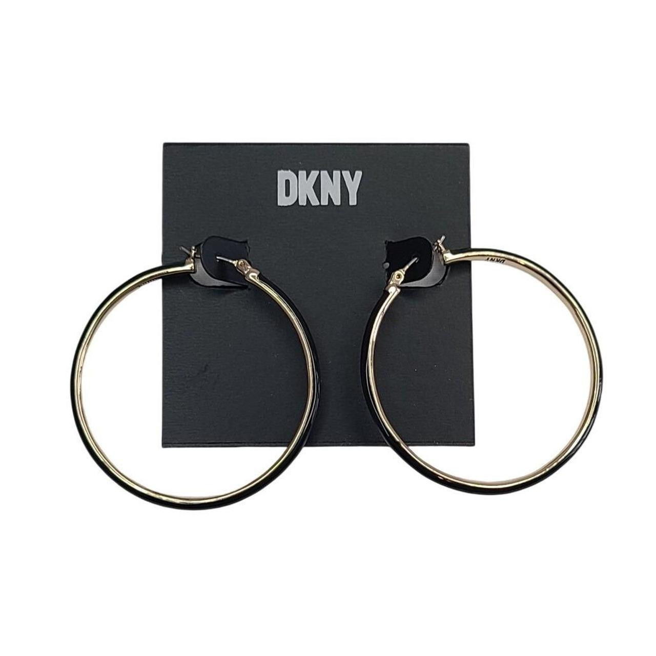 DKNY Women's Earrings - Gold/Black | Depop US