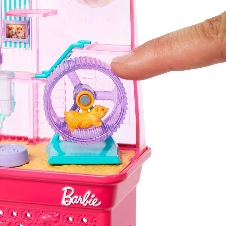 Barbie World Hamster Pet Playground Playset with Wheel, Pets & Food Accessories [Walmart Exclusiv... | Walmart (US)