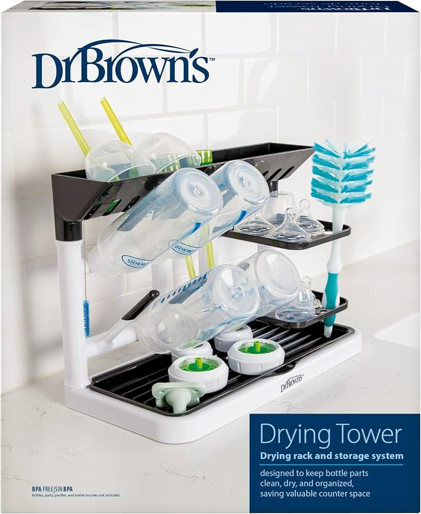 Dr. Brown's Drying Tower, Stand-Up Drying Rack, Countertop Baby Bottle Drying with Organized Stor... | Amazon (US)