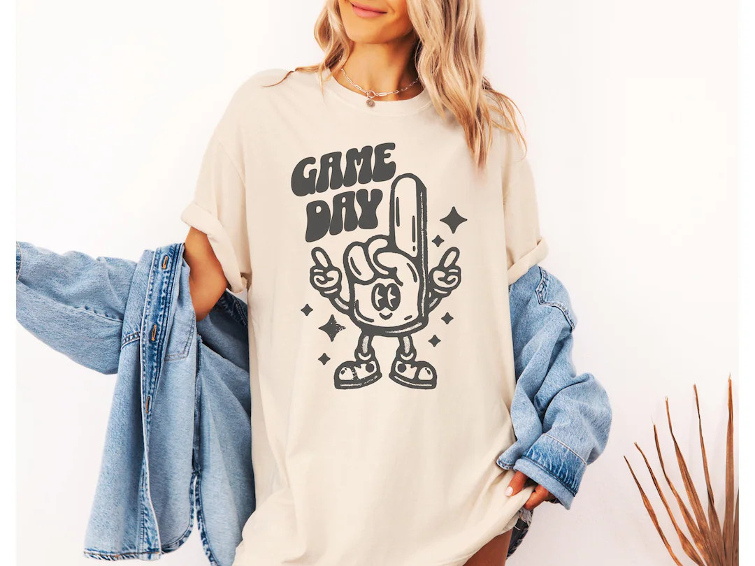 Retro Game Day Shirt, Cute Sports Tshirt, Baseball Mom T-shirts, Football Mama, Spirit Wear, High... | Etsy (US)