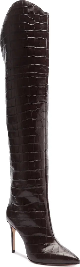 Maryana Croc Embossed Over the Knee Boot (Women) | Nordstrom
