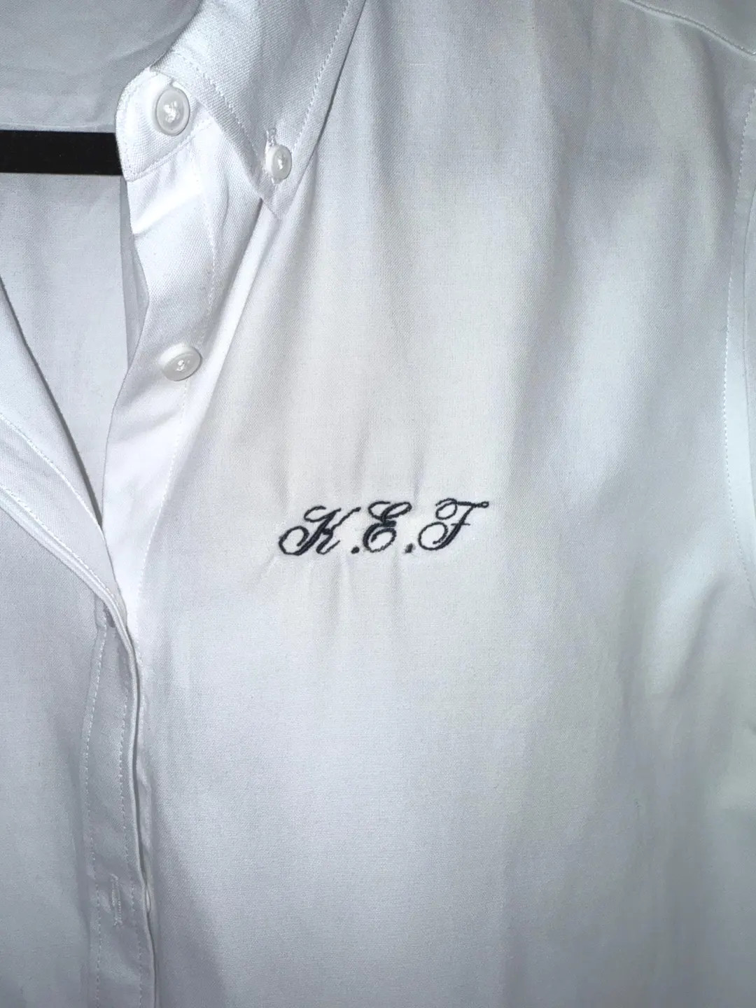 Initialed Embroidered Cotton Button Down - Etsy | Etsy (US)