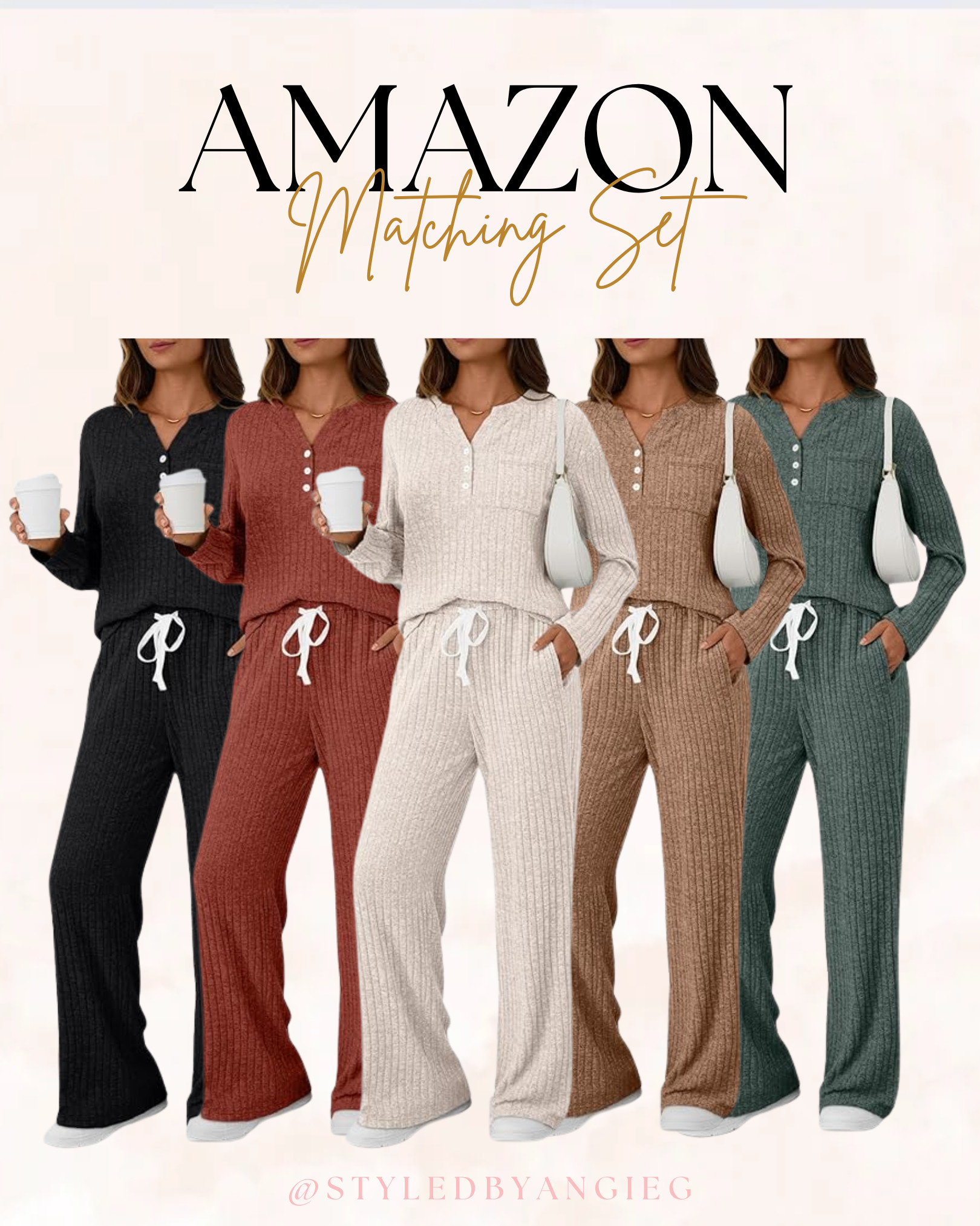 Amazon matching set! Cozy ribbed lounge sets, soft knit pants, henley tops, comfy winter outfits, travel outfits, stay-at-home essentials, matching sets under $50 

 

#LTKootd #LTKSeasonal #LTKFindsUnder50