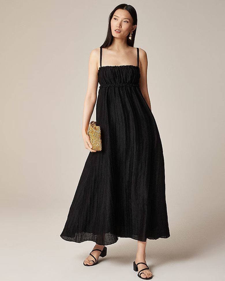 Collection empire-waist dress in linen blend | J. Crew US