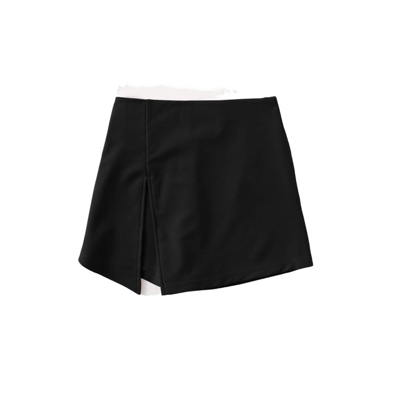 Casual Skort Black Plus Size Shorts (Women's) | Walmart (US)