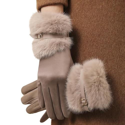 Loiyadn Gloves for Women - Warm Winter Gloves with touchscreen fingers, Suede Gloves Women for Cold Weather, Outdoor Activities | Amazon (US)