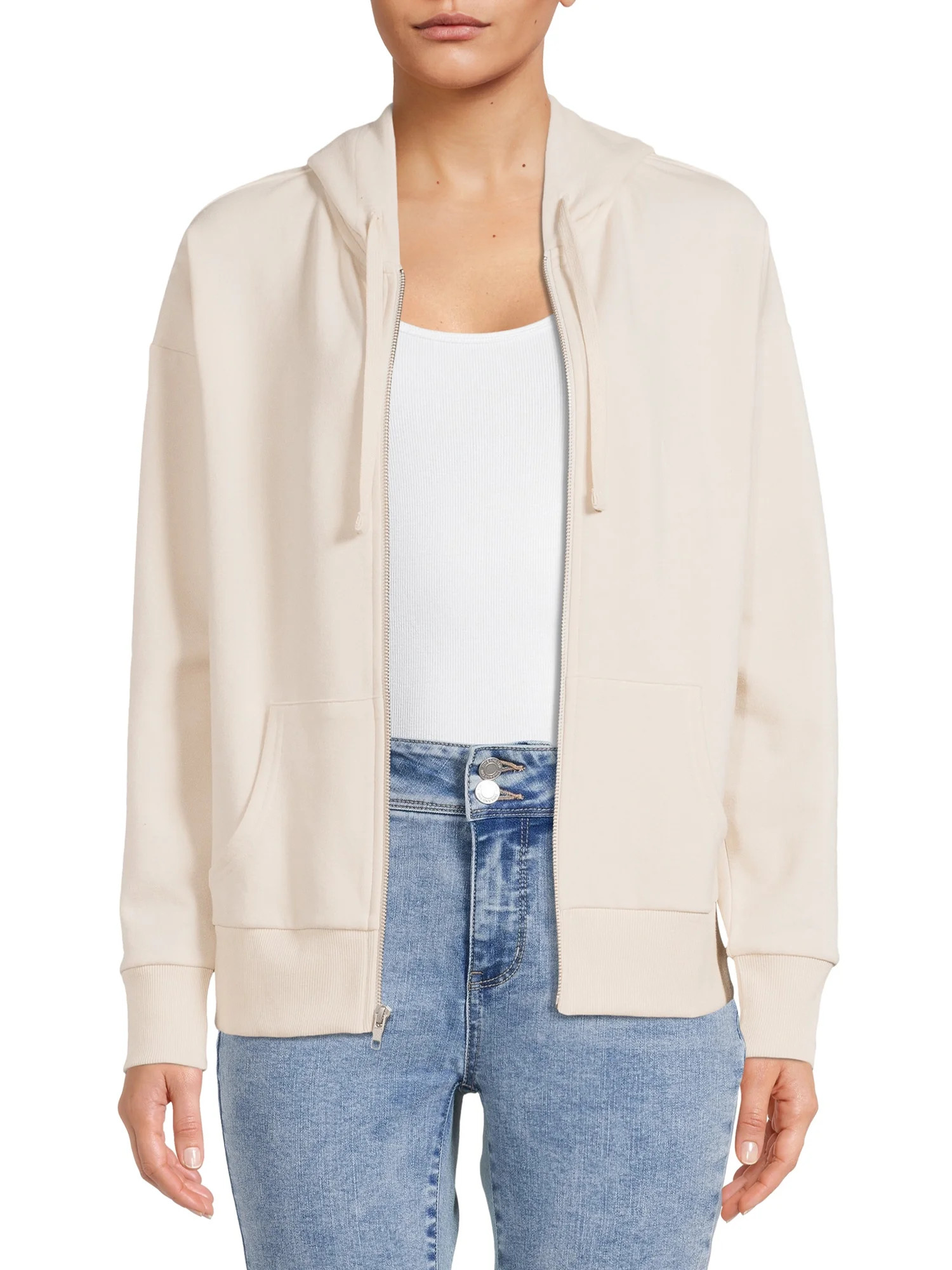 Time and Tru Women's Zip Up Hoodie - Walmart.com | Walmart (US)