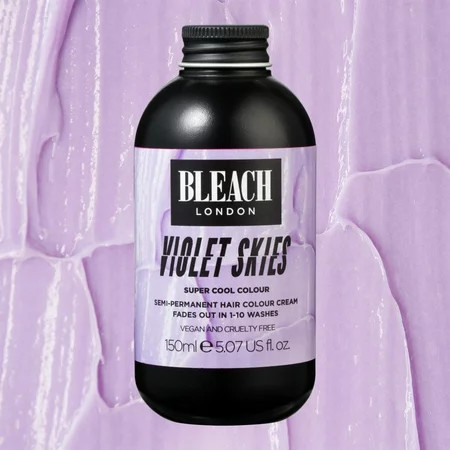 Bleach London Super Cool Color Semi-Permanent Hair Color Cream, Violet Skies, 5.07 oz | Walmart (US)